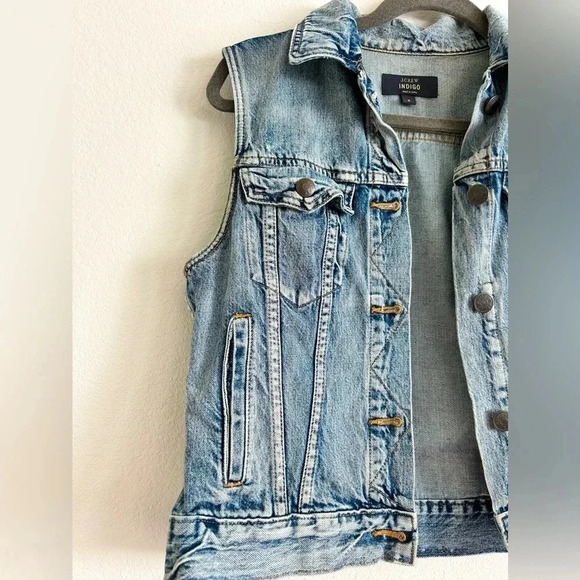 JCrew Indigo Denim Women’s Vest - Picture 2 of 5